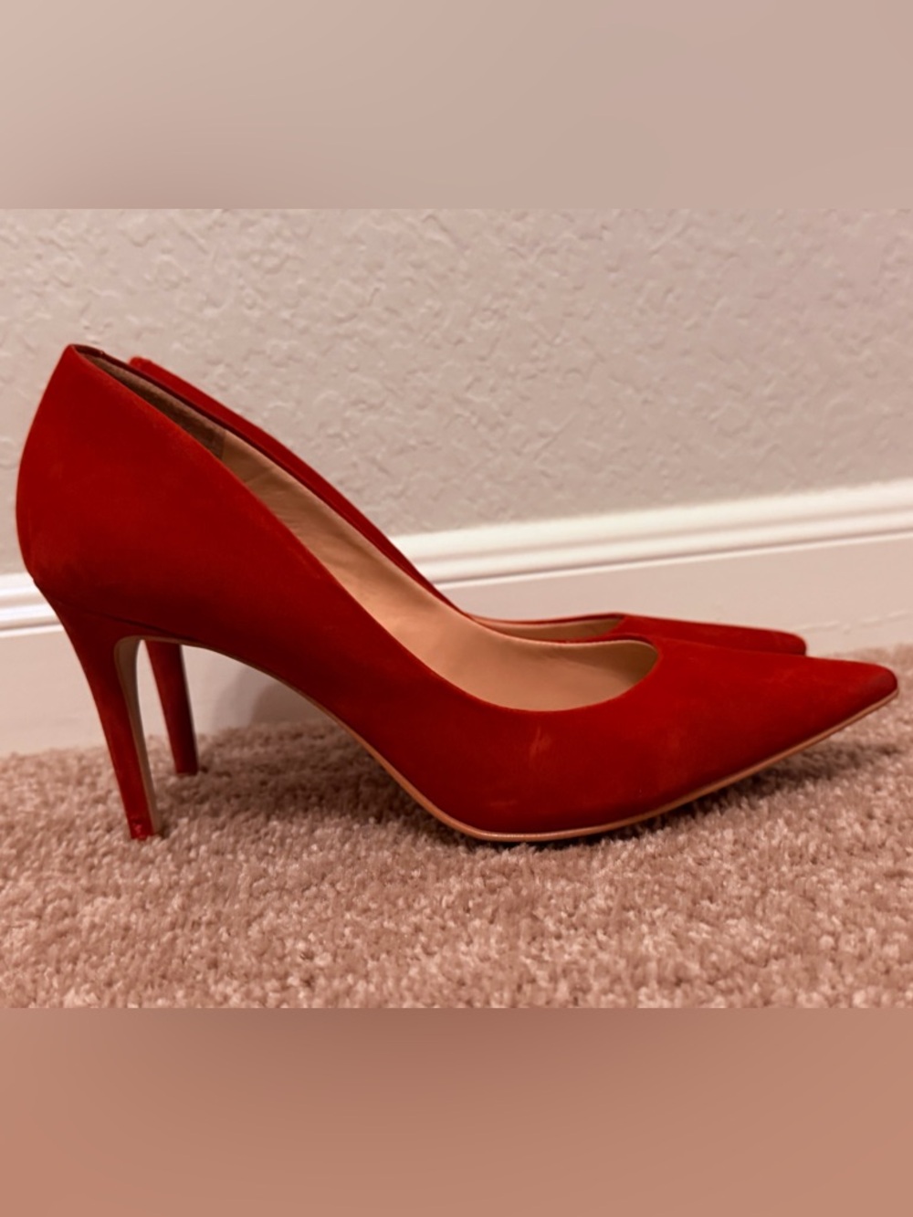 Saks Fifth Avenue Red Pointed-Toe Stiletto Pumps